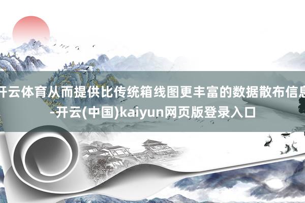 开云体育从而提供比传统箱线图更丰富的数据散布信息-开云(中国)kaiyun网页版登录入口