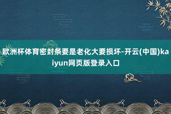 欧洲杯体育密封条要是老化大要损坏-开云(中国)kaiyun网页版登录入口